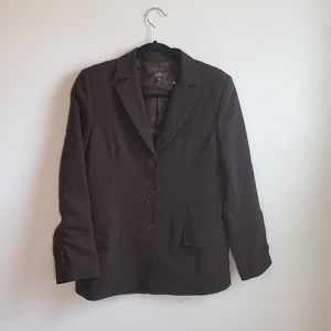 VINTAGE! BCBGMAXAZRIA 90's Classic Dark Gray 3-Button Blazer Size 6